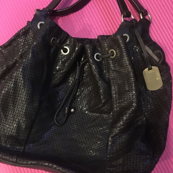 Brown leather Furla bag - Picture 5 of 7